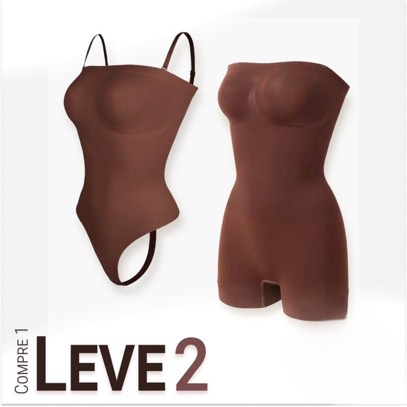 Body Modelador com Alça Removível - MaxyShaper - Compre 1 Leve 2