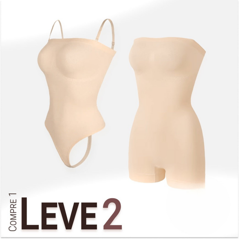 Body Modelador com Alça Removível - MaxyShaper - Compre 1 Leve 2