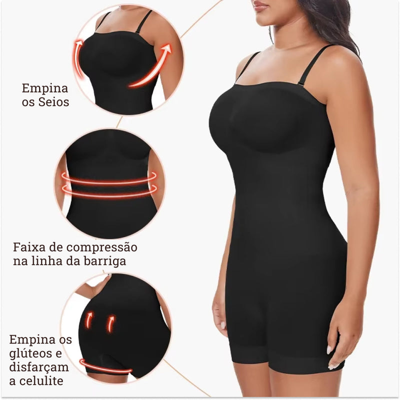 Body Modelador com Alça Removível - MaxyShaper - Compre 1 Leve 2