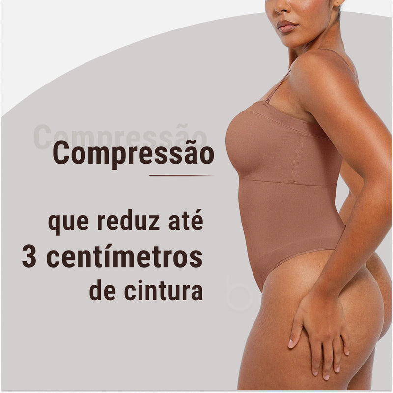 Body Modelador com Alça Removível - MaxyShaper - Compre 1 Leve 2